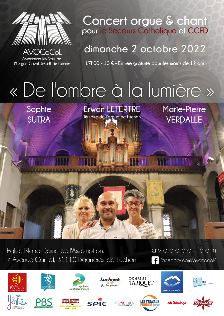 Concert Caritatif d Orgue et chants De l ombre à la lumière