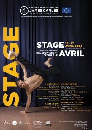 Danses, Toulouse Danse ! Stage international d' avril 2024 - 13/04 au 17/04