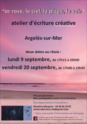 Or rose, le ciel, la plage, le soir • Atelier d'écriture