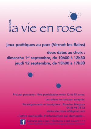 La vie en rose • Jeux poétiques au parc