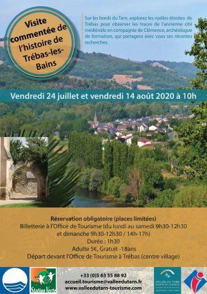 Visite commentée sur l'histoire de Trébas-Les-Bains