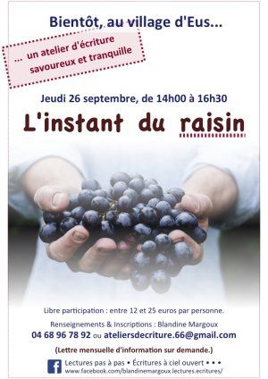 L'instant du raisin • Atelier d'écriture