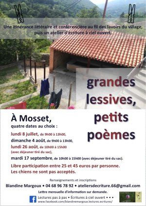 Grandes lessives, petits poèmes • Itinérance & Atelier d'écriture
