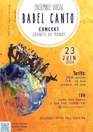 Concert du groupe vocal Babel Canto