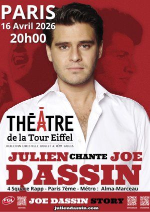 Julien Dassin chante Joe Dassin Story à Paris au Théâtre de la Tour Eiffel.