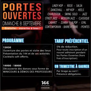 Portes Ouvertes au 144 Dance Studio