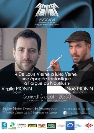 Concert d'orgue et illustration avec VIRGILE MONIN à l'orgue et Noë MONIN à l'illustration