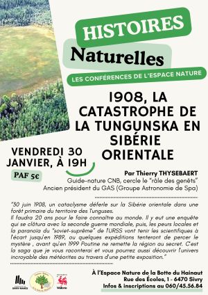 Conférence : 1908, la catastrophe de la Tungunska en Sibérie orientale