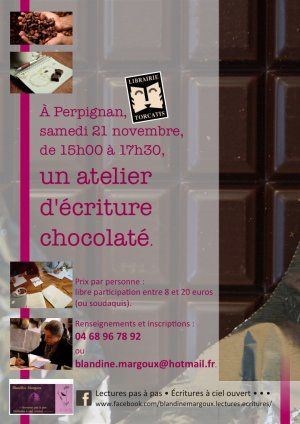 Un atelier d'écriture chocolaté