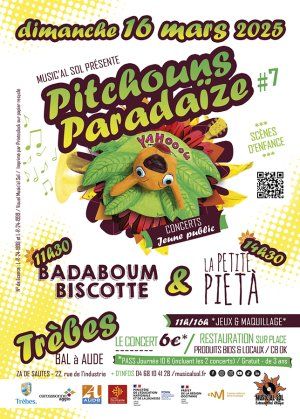 CONCERTS Pitchouns Paradaïze #7 : Badaboum Biscotte + La Petite Pietà 