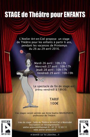 Stage de Théâtre pour enfants, par l'Atelier Art-en-Ciel 